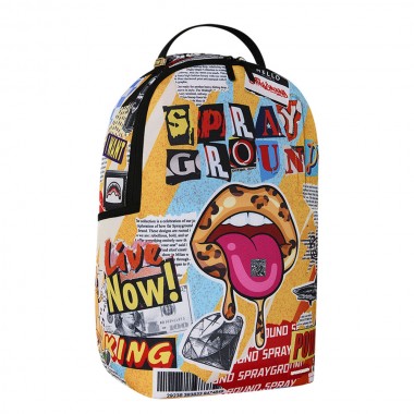SPRAYGROUND LIPS MAGAZINE COLLAGE BACKPACK