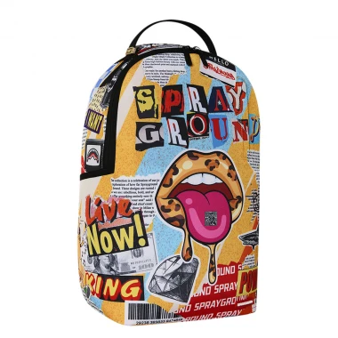 SPRAYGROUND LIPS MAGAZINE COLLAGE BACKPACK