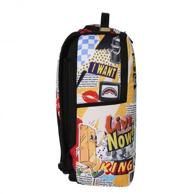 SPRAYGROUND LIPS MAGAZINE COLLAGE BACKPACK