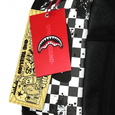 SPRAYGROUND PAINTED OVER CHECK BACKPACK
