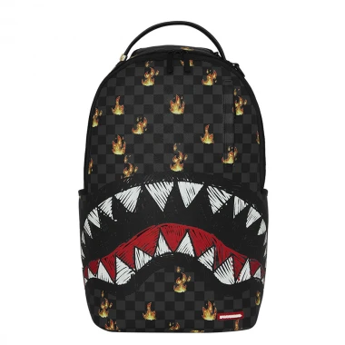 SPRAYGROUND SCRIBBLE FIRE CHECK BACKPACK