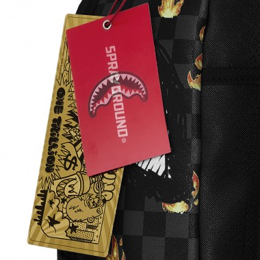 SPRAYGROUND SCRIBBLE FIRE CHECK BACKPACK