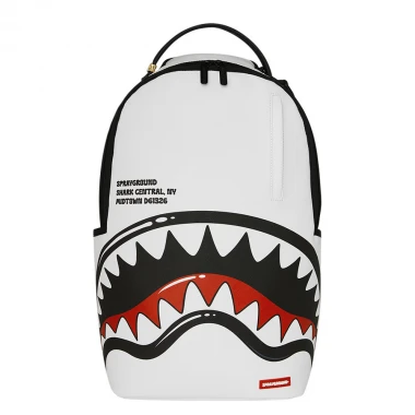 SPRAYGROUND SHARK CENTRAL BUBBLY WHITE BACKPACK