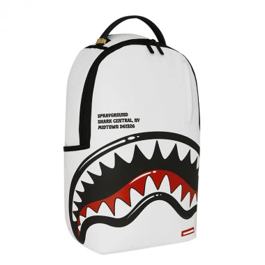 SPRAYGROUND SHARK CENTRAL BUBBLY WHITE BACKPACK
