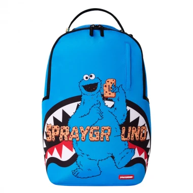 SPRAYGROUND SESAME STREET COOKIE MONSTER COOKIE LOGO BACKPACK