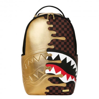 SPRAYGROUND SHARKS IN PARIS GOLD DRIP BACKPACK