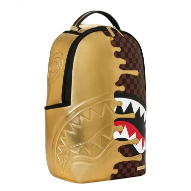 SPRAYGROUND SHARKS IN PARIS GOLD DRIP BACKPACK