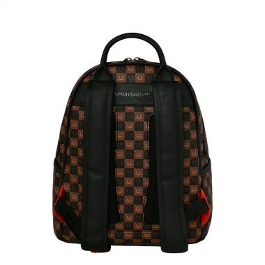 SPRAYGROUND SHARKS IN PARIS WTF BUBBLE BROWN CHECK SVG BACKPACK