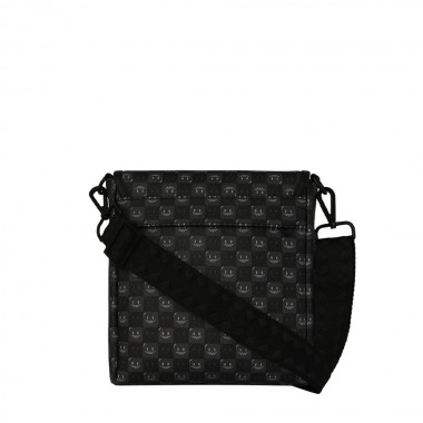 SPRAYGROUND SHARKS IN PARIS WTF BUBBLY BLK MESSENGER SLING BAG