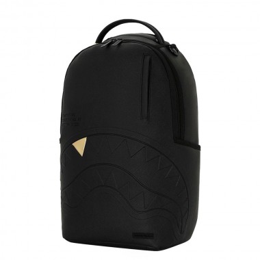 SPRAYGROUND BLACKED OUT EMBOSSED GOLD TOOTH BACKPACK
