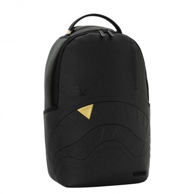 SPRAYGROUND BLACKED OUT EMBOSSED GOLD TOOTH BACKPACK