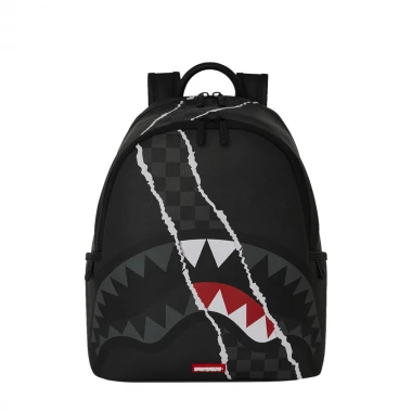SPRAYGROUND CENTER RIP REVEALING GRAY CHECK SAVAGE BACKPACK