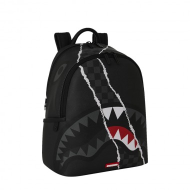 SPRAYGROUND CENTER RIP REVEALING GRAY CHECK SAVAGE BACKPACK