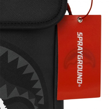 SPRAYGROUND CENTER RIP REVEALING GRAY CHECK MESSENGER SLING BAG