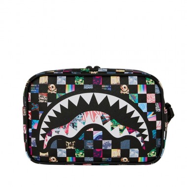 SPRAYGROUND CRAZY CHECK TOILETRY BRICK BAG