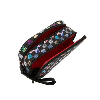 SPRAYGROUND CRAZY CHECK TOILETRY BRICK BAG