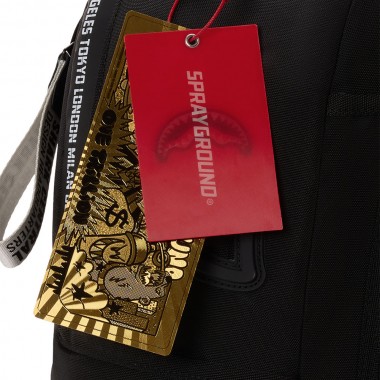 SPRAYGROUND SHARK CENTRAL PRINTED ZIP BACKPACK