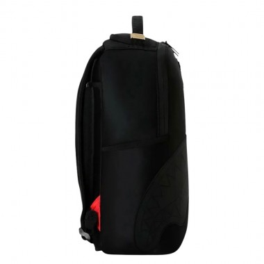 SPRAYGROUND SHARK CENTRAL EMBOSSED BLACK NYLON BACKPACK