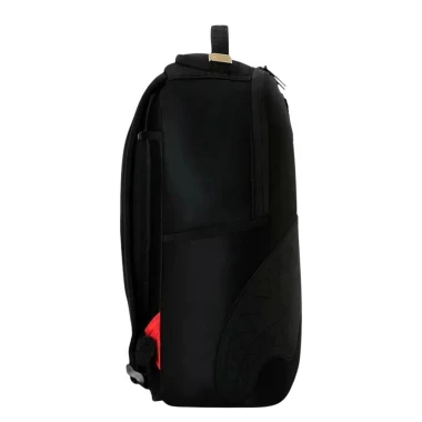 SPRAYGROUND SHARK CENTRAL EMBOSSED BLACK NYLON BACKPACK