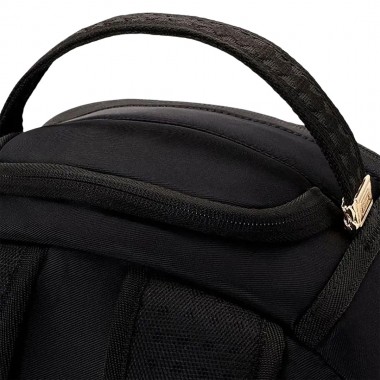 SPRAYGROUND SHARK CENTRAL EMBOSSED BLACK NYLON BACKPACK