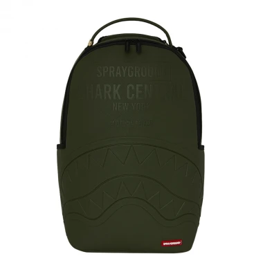 SPRAYGROUND SHARK CENTRAL EMBOSSED GREEN NYLON BACKPACK