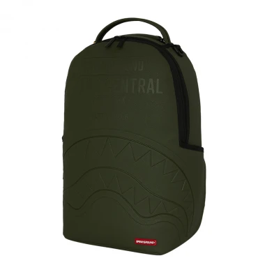 SPRAYGROUND SHARK CENTRAL EMBOSSED GREEN NYLON BACKPACK