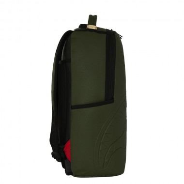 SPRAYGROUND SHARK CENTRAL EMBOSSED GREEN NYLON BACKPACK