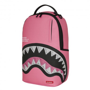 SPRAYGROUND SHARK CENTRAL PINK EMBROIDERED SHARK BACKPACK