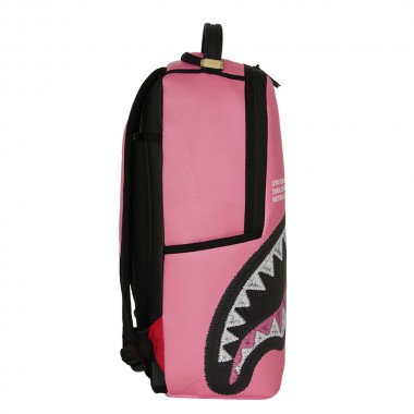 SPRAYGROUND SHARK CENTRAL PINK EMBROIDERED SHARK BACKPACK