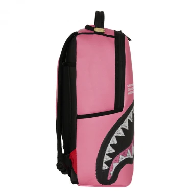 SPRAYGROUND SHARK CENTRAL PINK EMBROIDERED SHARK BACKPACK