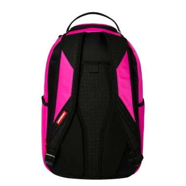 SPRAYGROUND SHARK CENTRAL WHT STENCIL SHARK PINK NYLON BACKPACK