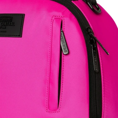 SPRAYGROUND SHARK CENTRAL WHT STENCIL SHARK PINK NYLON BACKPACK