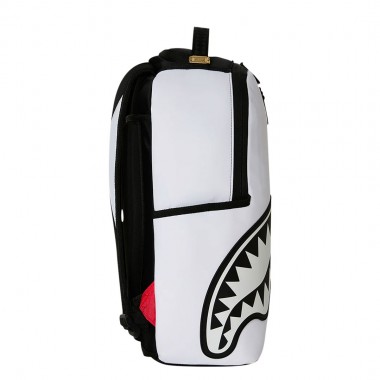 SPRAYGROUND SHARK CENTRAL BLACK AND WHITE STENCIL BACKPACK