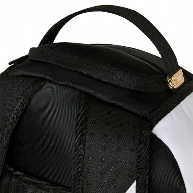 SPRAYGROUND SHARK CENTRAL BLACK AND WHITE STENCIL BACKPACK