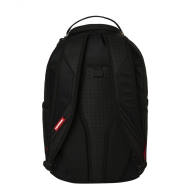 SPRAYGROUND SHARK CENTRAL WHT STENCIL SHARK BLK NYLON BACKPACK