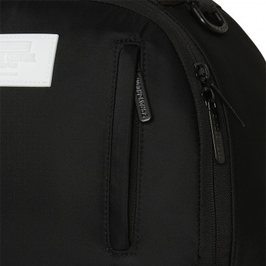 SPRAYGROUND SHARK CENTRAL WHT STENCIL SHARK BLK NYLON BACKPACK