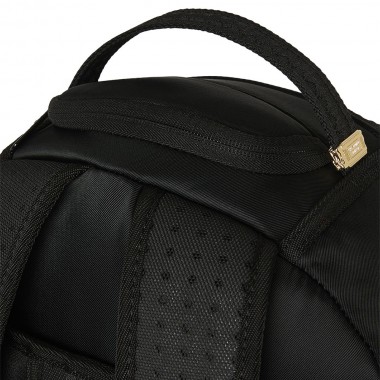 SPRAYGROUND SHARK CENTRAL WHT STENCIL SHARK BLK NYLON BACKPACK