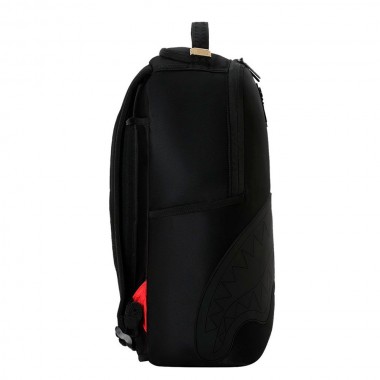 SPRAYGROUND SHARK CENTRAL BLACKED OUT EMBOSSED NYLON BACKPACK