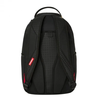 SPRAYGROUND SHARK CENTRAL BLACK NYLON GRAY EMBOSSED BACKPACK