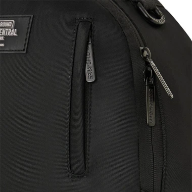 SPRAYGROUND SHARK CENTRAL BLACK NYLON GRAY EMBOSSED BACKPACK