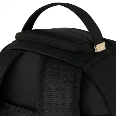 SPRAYGROUND SHARK CENTRAL BLACK NYLON GRAY EMBOSSED BACKPACK