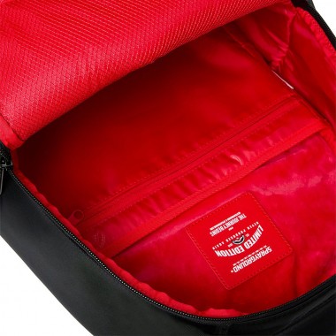 SPRAYGROUND SHARK CENTRAL BLACK NYLON GRAY EMBOSSED BACKPACK