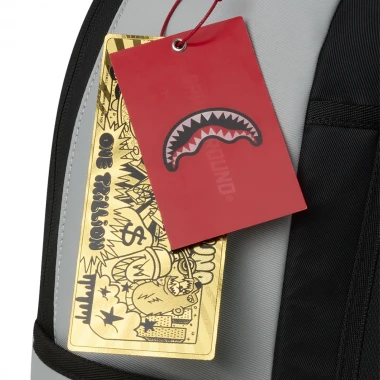 SPRAYGROUND SHARK CENTRAL TONAL GRAY NYLON BACKPACK