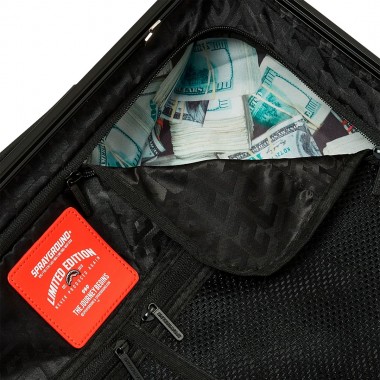 SPRAYGROUND SHARKS IN PARIS WTF BUBBLE BRN CHK CARRY-ON LUGGAGE