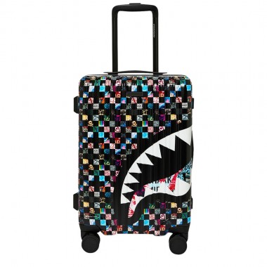 SPRAYGROUND CRAZY CHECK CARRY-ON LUGGAGE
