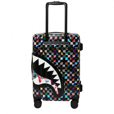 SPRAYGROUND CRAZY CHECK CARRY-ON LUGGAGE