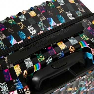 SPRAYGROUND CRAZY CHECK CARRY-ON LUGGAGE