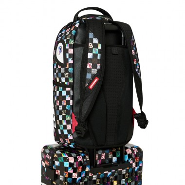SPRAYGROUND CRAZY CHECK CARRY-ON LUGGAGE