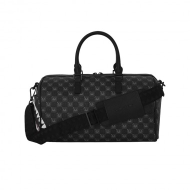 SPRAYGROUND SHARKS IN PARIS WTF BUBBLY BLK CHK MINI DUFFLE BAG