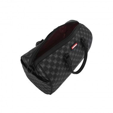 SPRAYGROUND SHARKS IN PARIS WTF BUBBLY BLK CHK MINI DUFFLE BAG